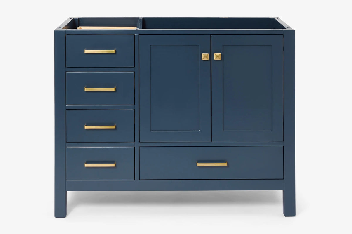 Ariel cambridge (42") right offset single sink base cabinet.