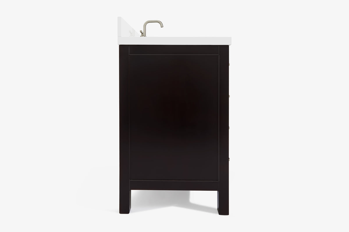 Ariel cambridge 42-43 in. single rectangle sink vanity with( 0.75, 1.5 ,2) in countertop