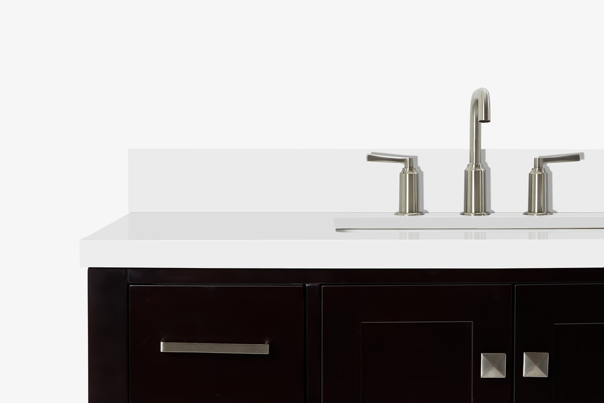 Ariel cambridge 42-43 in. single rectangle sink vanity with( 0.75, 1.5 ,2) in countertop