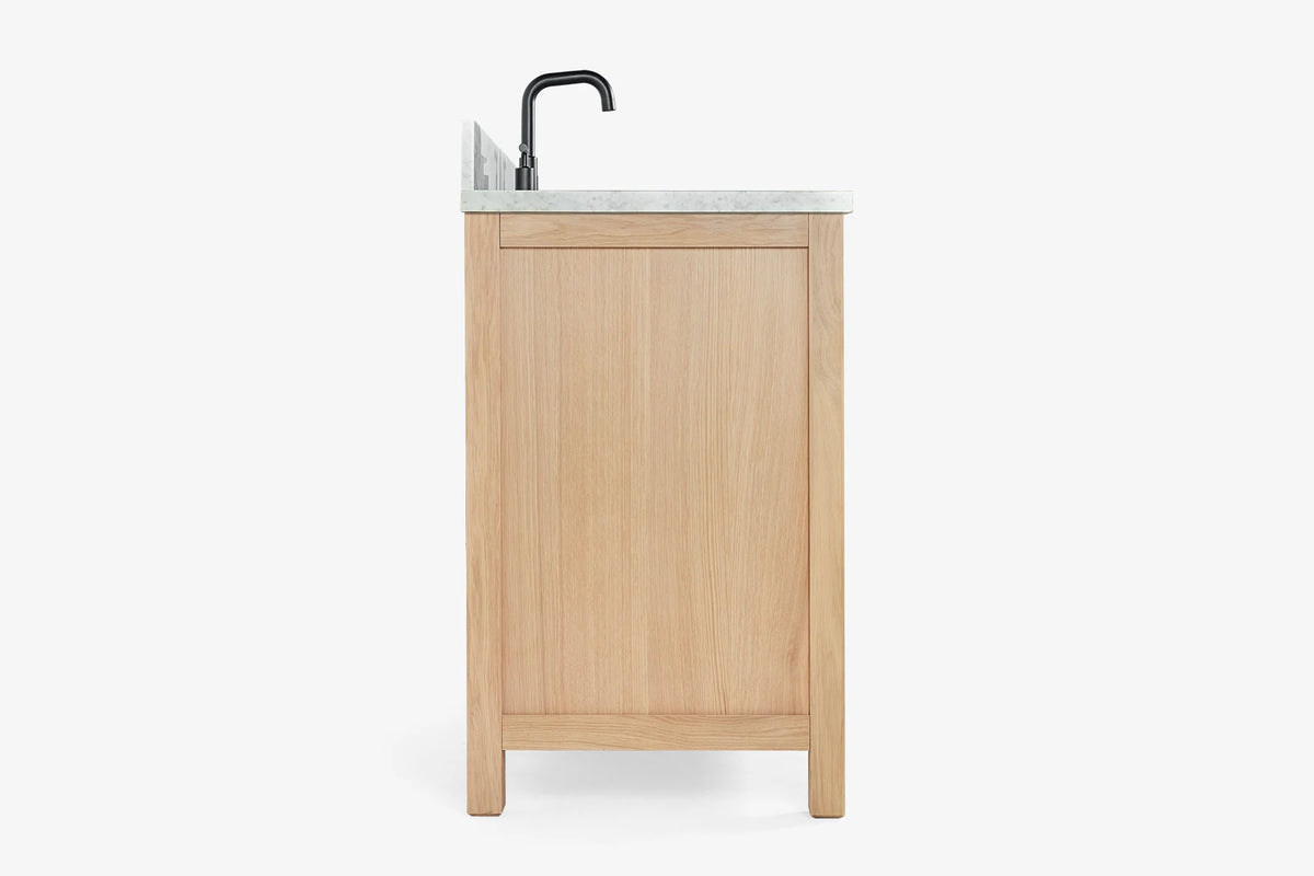 Ariel cambridge( 48"& 49") single rectangle sink Bathroom vanity with carrara marble (0.75 in, 1.5 in, 2 in) countertop