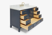 Ariel Cambridge 54-55 in. single rectangle sink vanity with (0.75, 1.5, 2)in countertops