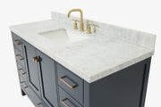 Ariel Cambridge 54-55 in. single rectangle sink vanity with (0.75, 1.5, 2)in countertops