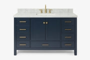 Ariel Cambridge 54-55 in. single rectangle sink vanity with (0.75, 1.5, 2)in countertops
