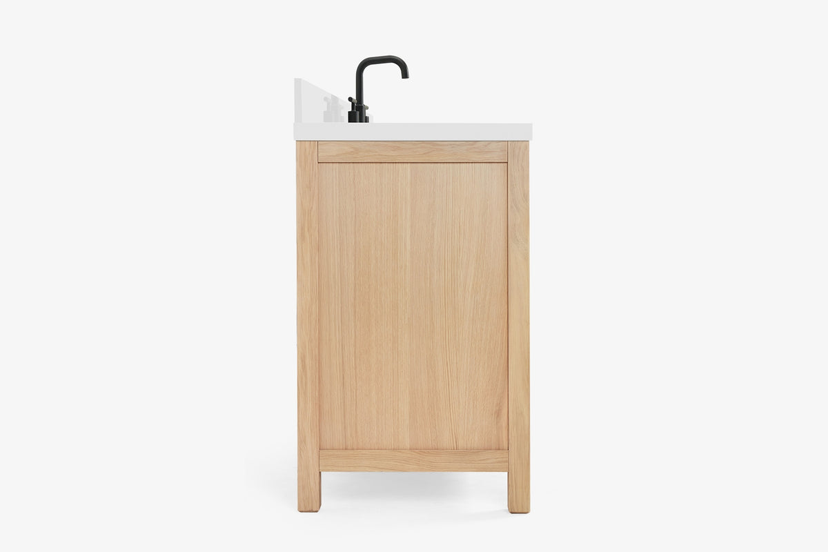 Ariel Cambridge 54-55 in. single rectangle sink vanity with (0.75, 1.5, 2)in countertops