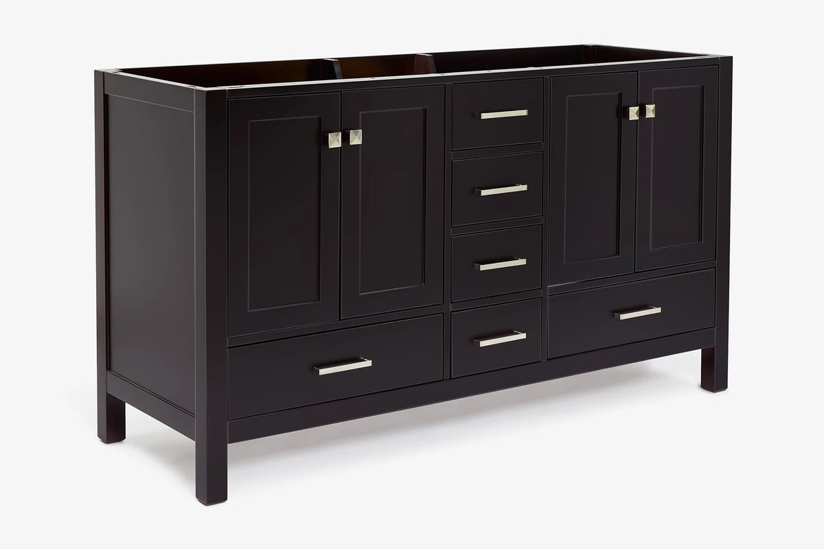 Ariel cambridge (60"& 66") double sink base cabinet.
