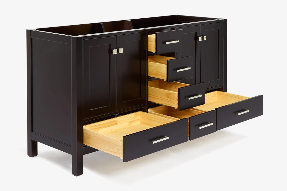 Ariel cambridge (60"& 66") double sink base cabinet.