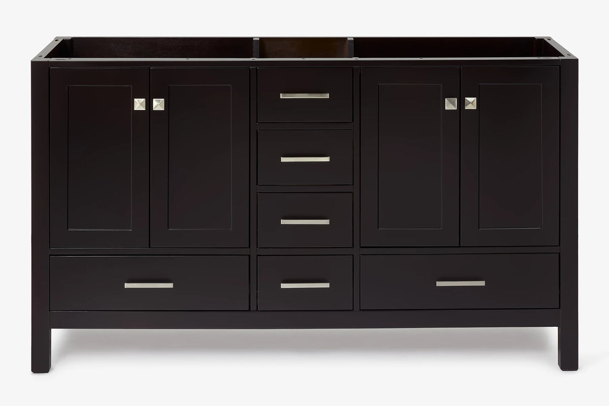 Ariel cambridge (60"& 66") double sink base cabinet.