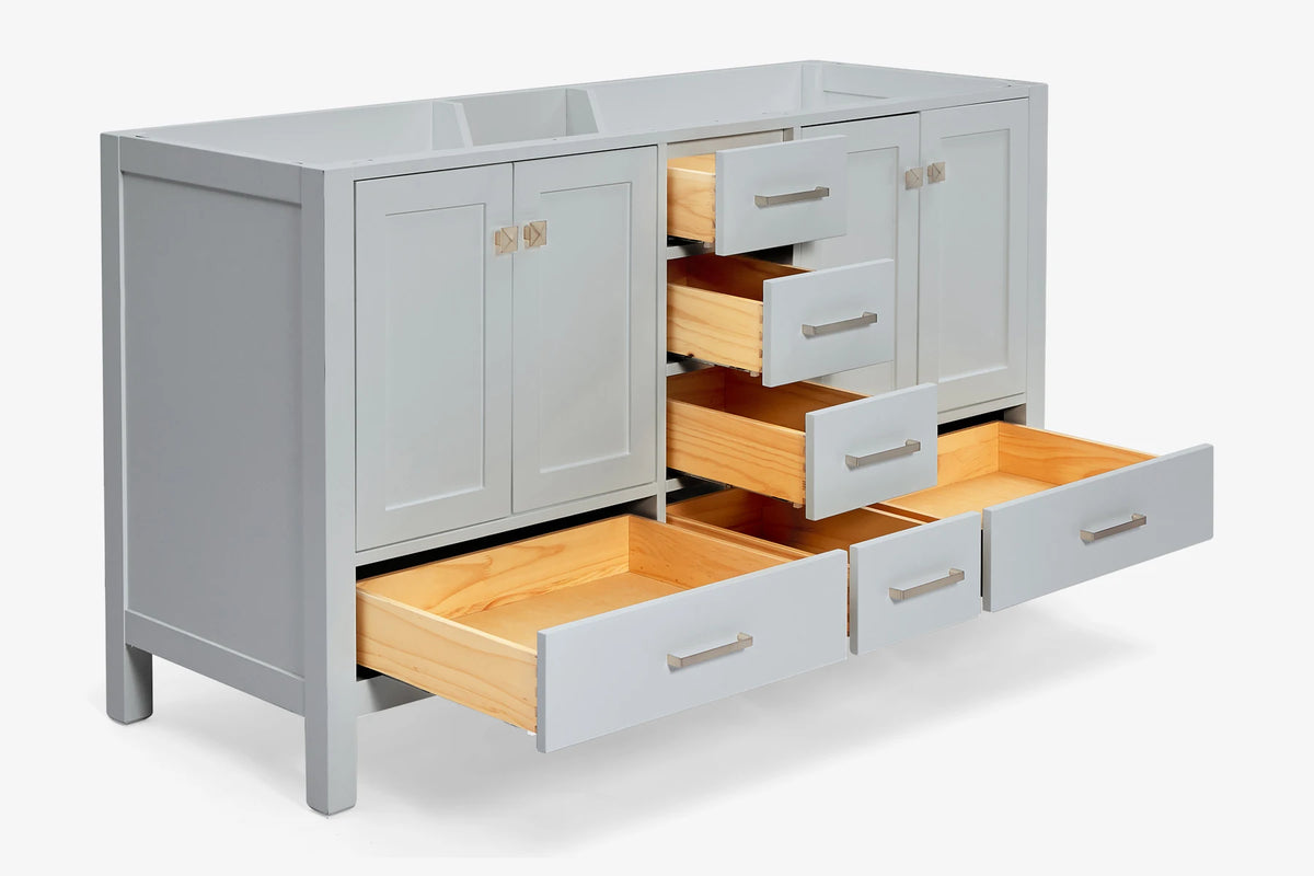 Ariel cambridge (60"& 66") double sink base cabinet.