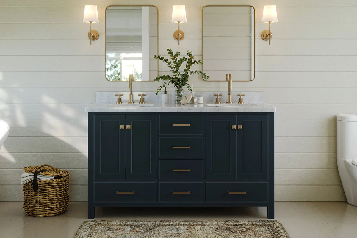 Ariel cambridge (60"& 66") double sink base cabinet.