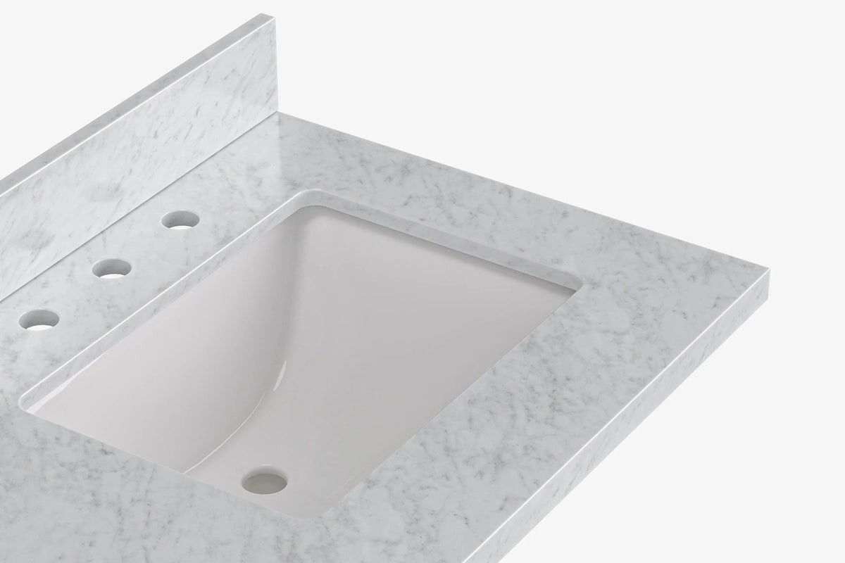 Ariel cambridge 72-73in. bathroom vanity double rectangle sink vanity with (0.75, 1.5, 2)in countertop