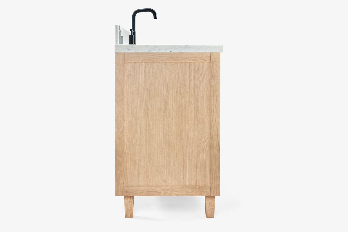 Ariel monroe 61 inch single rectangle sink bathroom vanity with countertop 1.5 inch edge