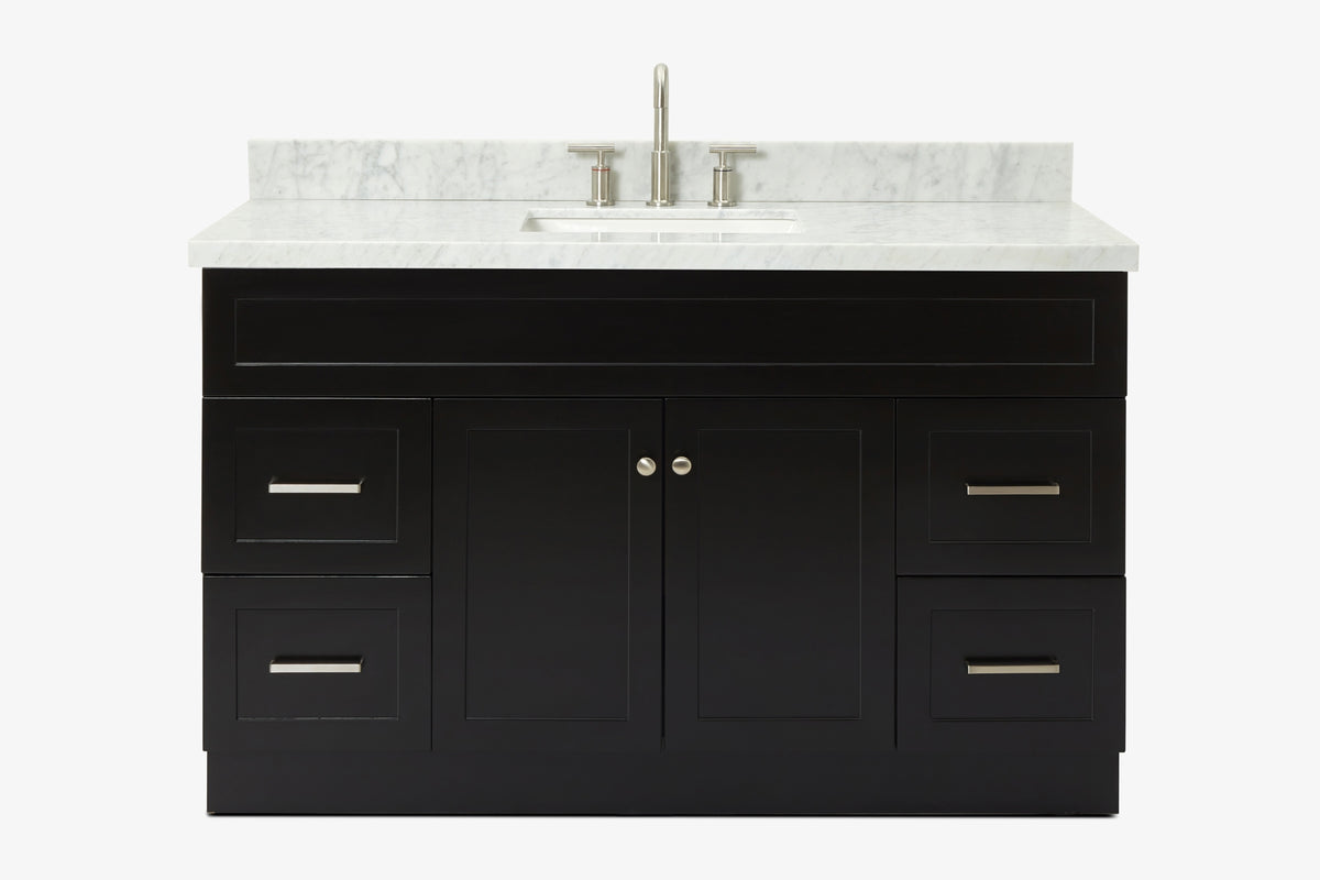 Ariel hamlet (54"& 55") single rectangle sink vanity with (0.75"& 1.5") countertop.