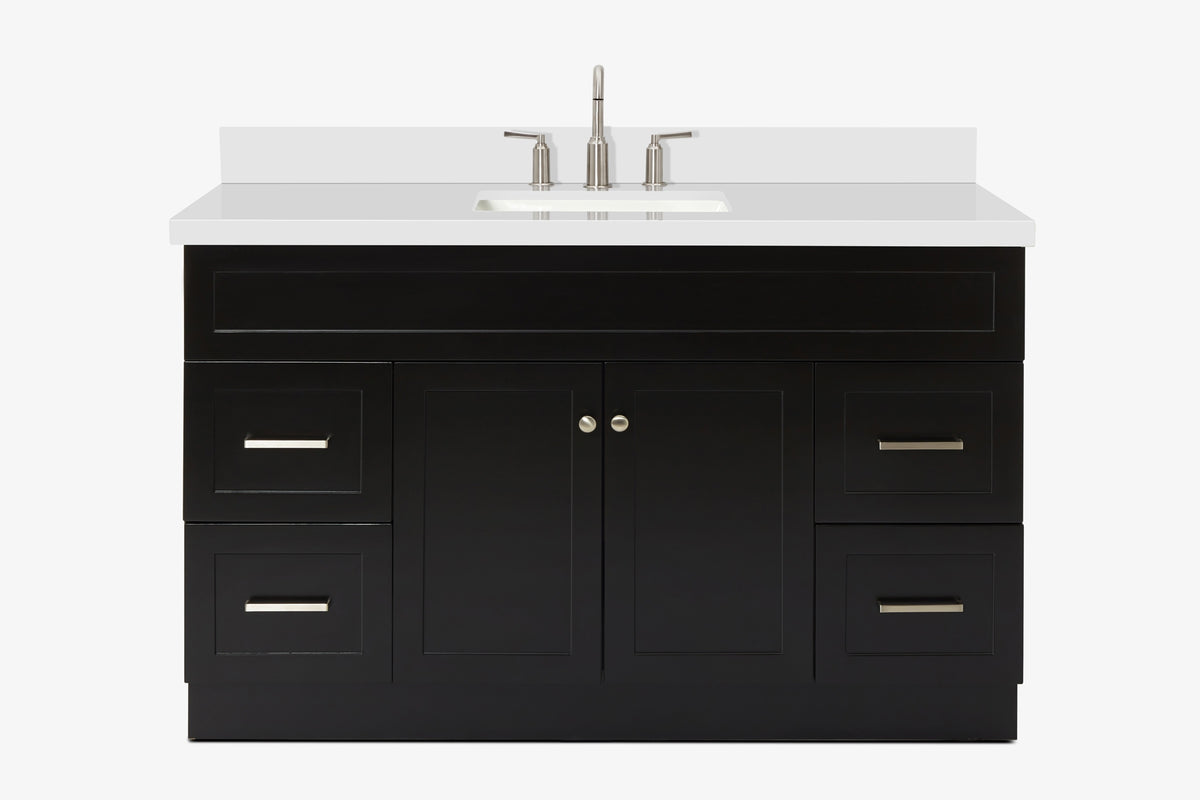 Ariel hamlet (54"& 55") single rectangle sink vanity with (0.75"& 1.5") countertop.