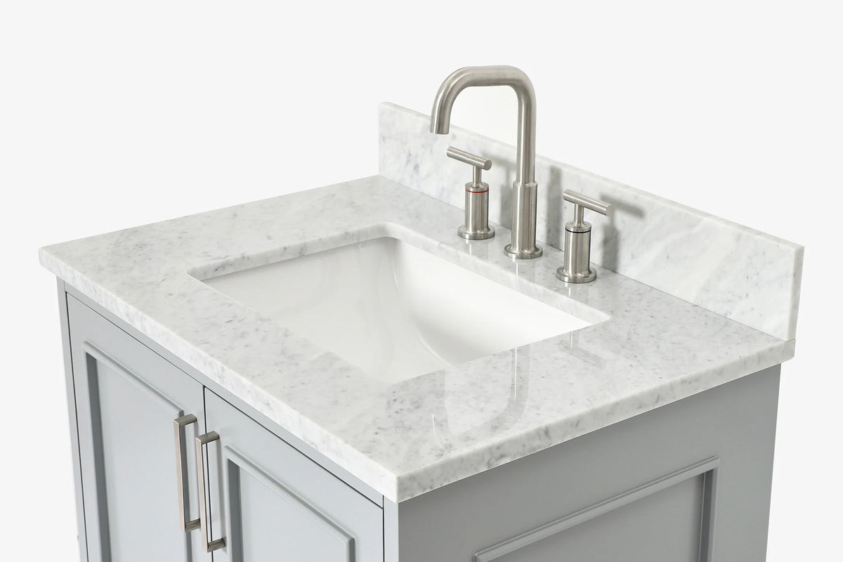 Ariel taylor (48"& 49") single rectangle sink vanity with marble (0.75" & 1.5") countertop.