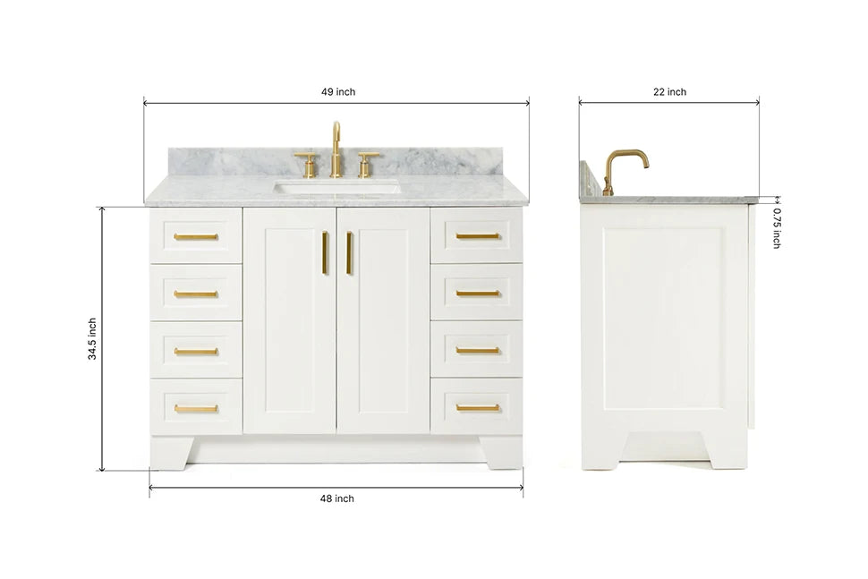Ariel hamlet (31")rectangle sink vanity with (0.75"& 1.5") countertop.