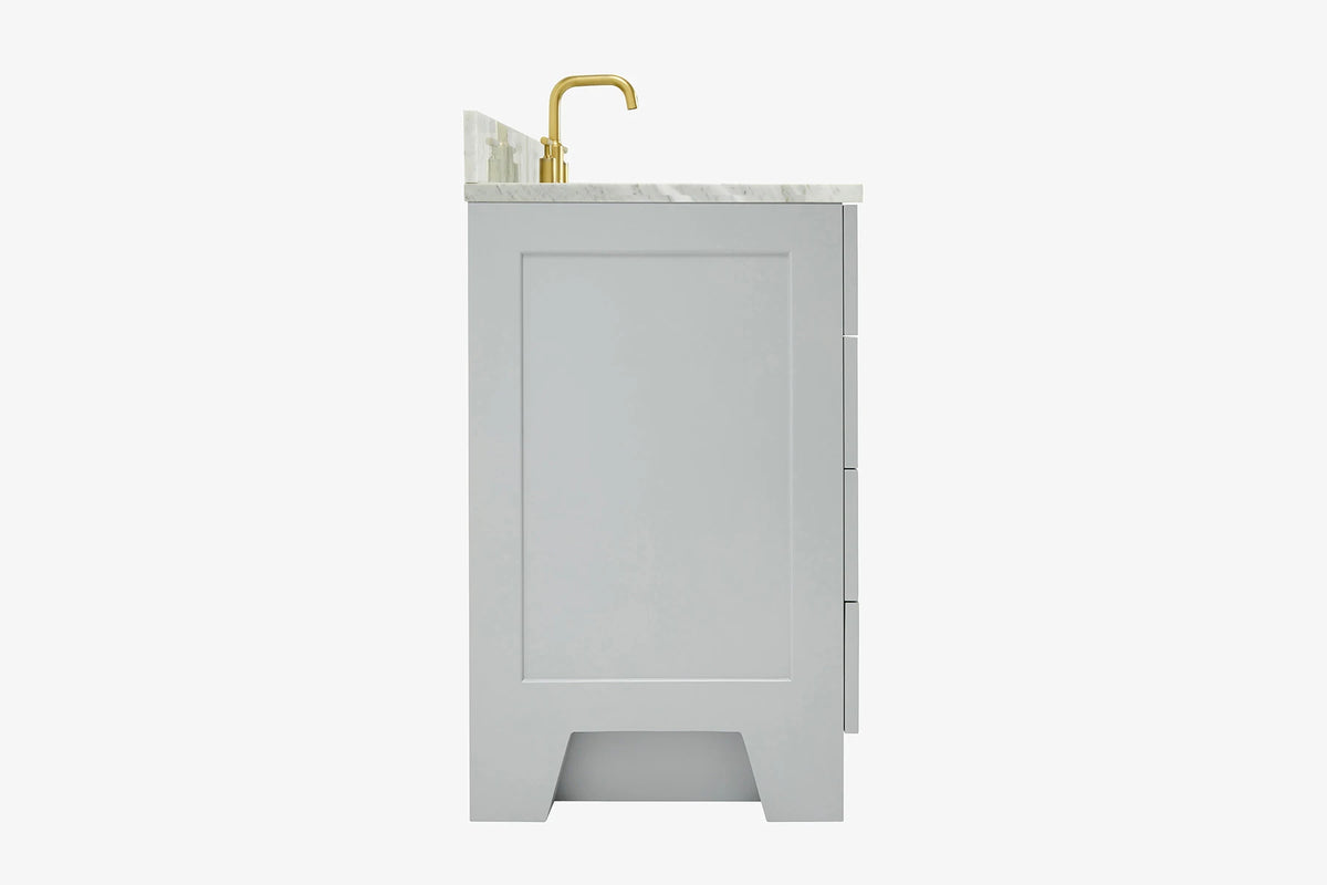 Ariel taylor (66"& 67") single rectangle sink vanity with marble countertop (0.75"&1.5") edge.