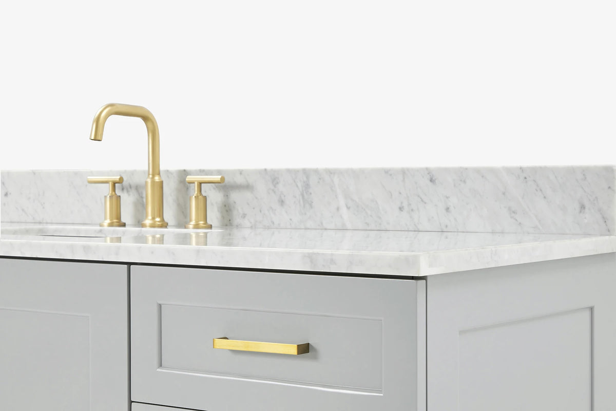 Ariel taylor (66"& 67") single rectangle sink vanity with marble countertop (0.75"&1.5") edge.