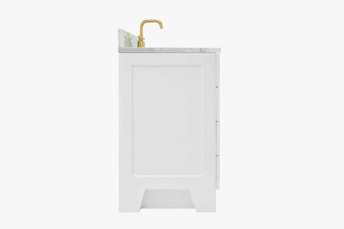 Ariel taylor (66"& 67") single rectangle sink vanity with marble countertop (0.75"&1.5") edge.