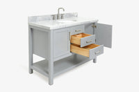 Ariel bayhill 48-49 in. oval sink vanity with (0.75,1.5) countertop