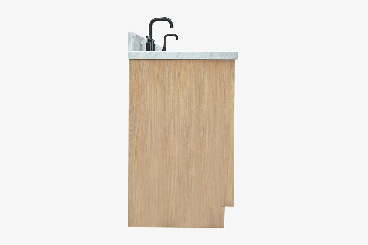 Ariel hepburn 71-73 in. double rectangle sink vanity with 0.75-1.5 in countertop