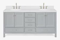 Ariel cambridge (73") double oval sink vanity set.