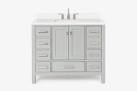 Ariel cambridge 42-43 in. single rectangle sink vanity with( 0.75, 1.5 ,2) in countertop