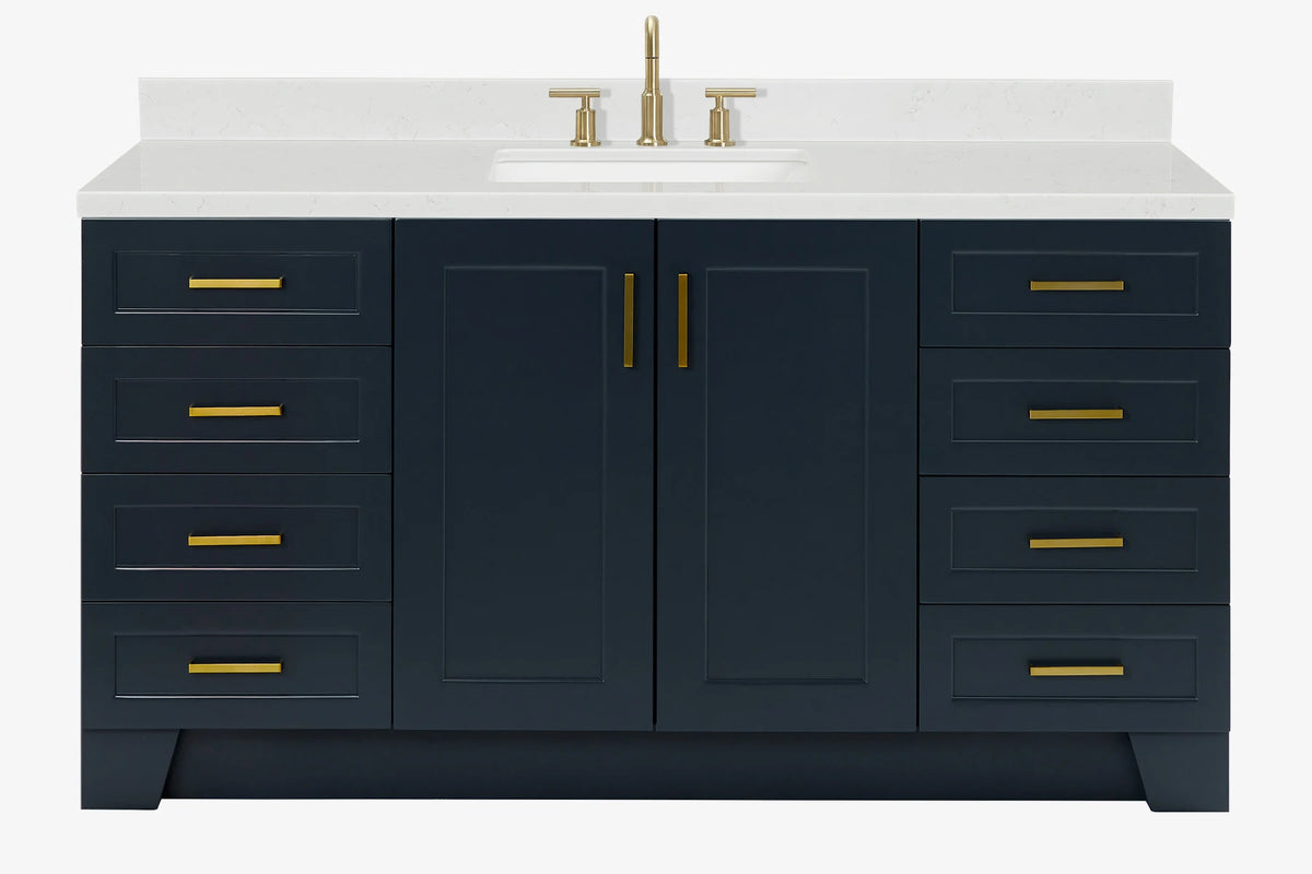 Ariel taylor (66"& 67") single rectangle sink vanity with  marble countertop (0.75"&1.5") edge.