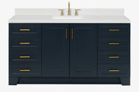 Ariel taylor (66"& 67") single rectangle sink vanity with  marble countertop (0.75"&1.5") edge.