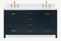 Ariel cambridge (66"&67") in double oval sink bathroom vanity with marble countertop (0.75" & 1.5").