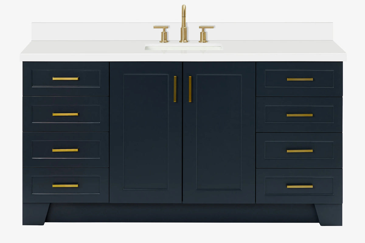 Ariel taylor (66"& 67") single rectangle sink vanity with  marble countertop (0.75"&1.5") edge.