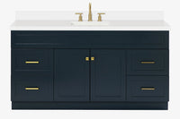 Ariel hamlet(66"&67") inch single rectangle sink vanity with marble countertop (0.75"&1.5") edge.