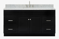 Ariel hamlet(66"&67") inch single rectangle sink vanity with marble countertop (0.75"&1.5") edge.