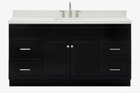 Ariel hamlet(66"&67") inch single rectangle sink vanity with marble countertop (0.75"&1.5") edge.