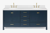 Ariel cambridge (73") double oval sink vanity set.