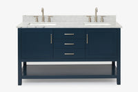 Ariel bayhill 60-61 in. double rectangle sink vanity with 0.75,1.5 countertop