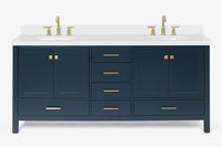 Ariel cambridge (73") double oval sink vanity set.