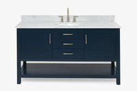 Ariel bayhill 60-61 in. oval sink vanity with (0.75,1.5)  countertop