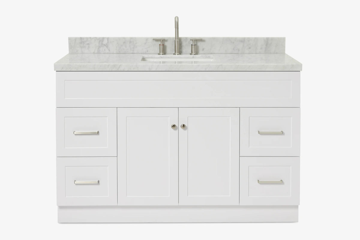 Ariel hamlet (54"& 55") single rectangle sink vanity with (0.75"& 1.5") countertop.