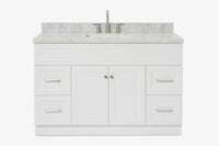 Ariel hamlet (54"& 55") single rectangle sink vanity with (0.75"& 1.5") countertop.