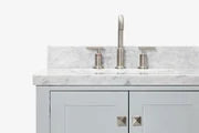 Ariel cambridge( 60 in , 61 in )  double rectangle sink vanity with Marble (0.75 in, 1.5 in, 2 in) countertop
