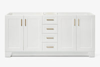 Ariel taylor (72") double sink base cabinet.