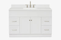 Ariel hamlet (54"& 55") single rectangle sink vanity with (0.75"& 1.5") countertop.