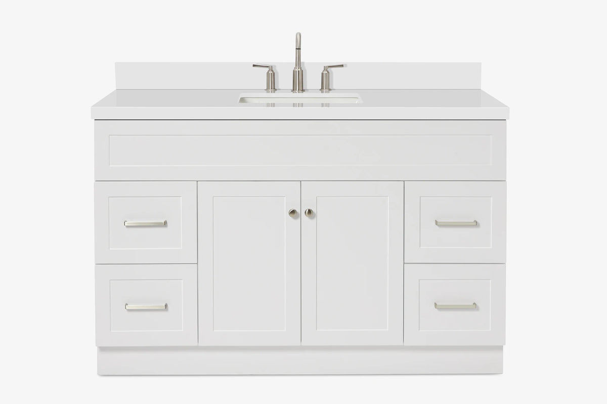 Ariel hamlet (54"& 55") single rectangle sink vanity with (0.75"& 1.5") countertop.
