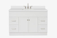 Ariel hamlet (54"& 55") single rectangle sink vanity with (0.75"& 1.5") countertop.