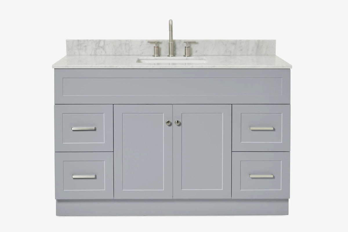Ariel hamlet (54"& 55") single rectangle sink vanity with (0.75"& 1.5") countertop.