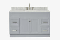 Ariel hamlet (54"& 55") single rectangle sink vanity with (0.75"& 1.5") countertop.