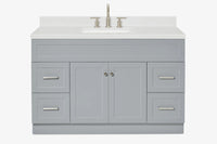 Ariel hamlet (54"& 55") single rectangle sink vanity with (0.75"& 1.5") countertop.