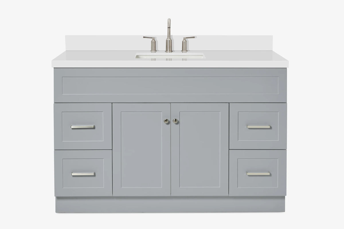 Ariel hamlet (54"& 55") single rectangle sink vanity with (0.75"& 1.5") countertop.