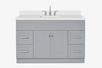 Ariel hamlet (54"& 55") single rectangle sink vanity with (0.75"& 1.5") countertop.