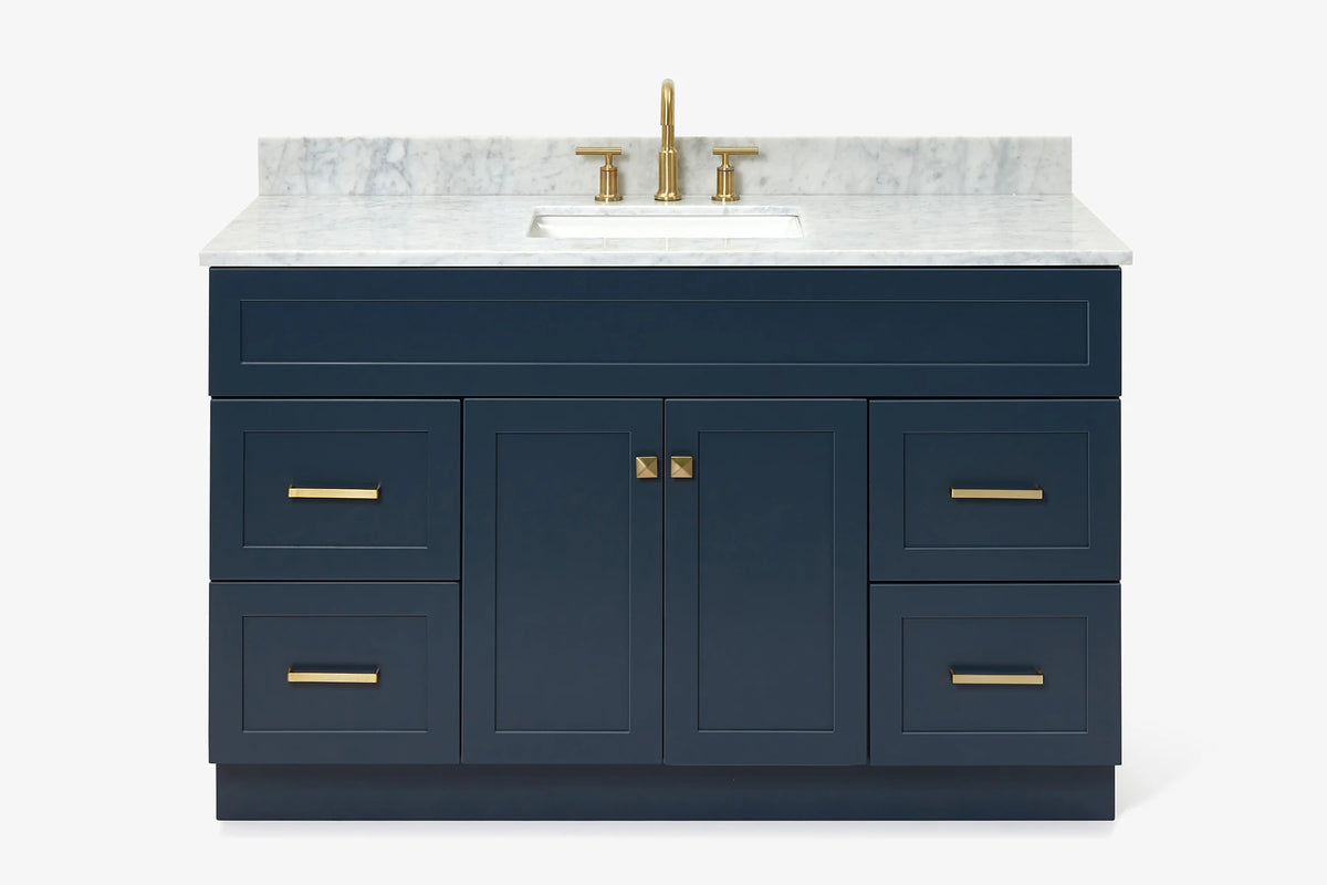 Ariel hamlet (54"& 55") single rectangle sink vanity with (0.75"& 1.5") countertop.
